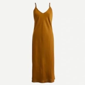 J. Crew Bias-cut slip dress Bronzed, Size 6